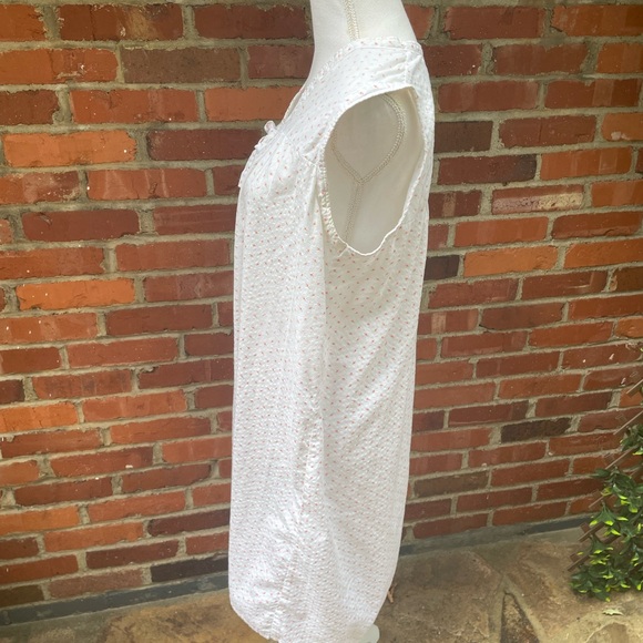 Vintage Nightgown Robe Set Grannycore Cottagecore Ditsy Strawberry Cotton Medium - Picture 7 of 9